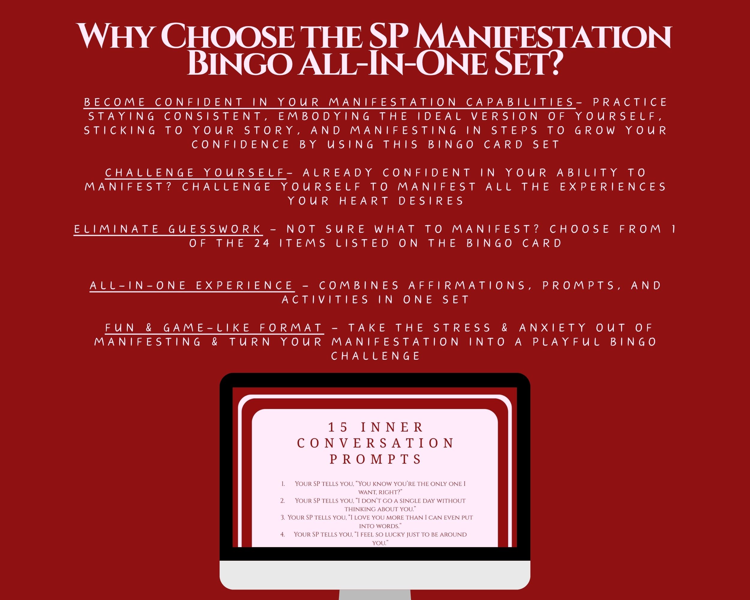 sp manifestation bingo all in one set (digital & printable) sp manifestation bingo all in one set (digital & printable)