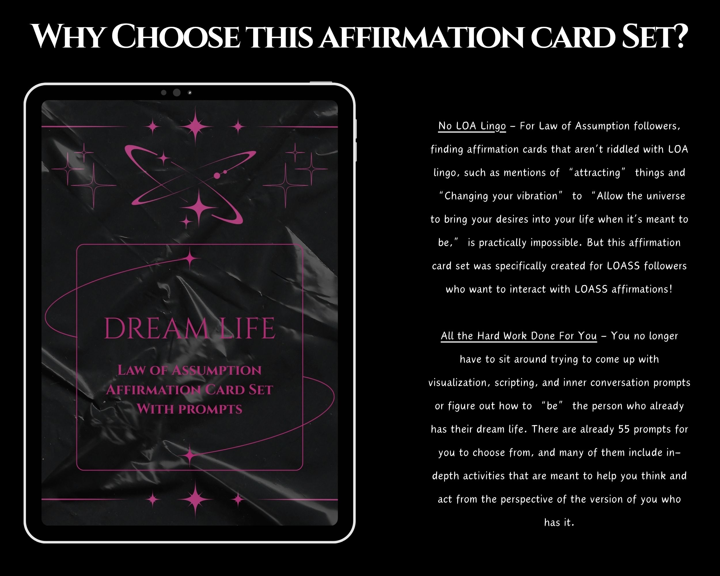 law of assumption dream life affirmation card set "i am living my dream life” law of assumption dream life affirmation card set "i am living my dream life”