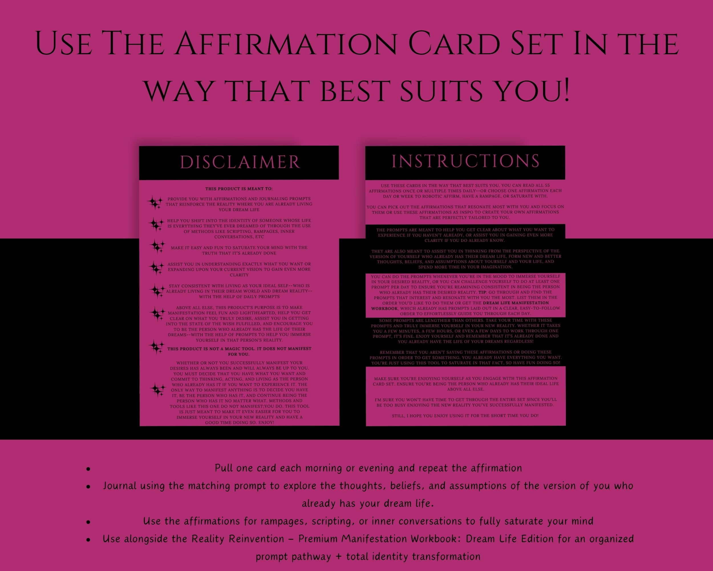 law of assumption dream life affirmation card set "i am living my dream life” law of assumption dream life affirmation card set "i am living my dream life”