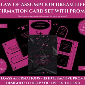 law of assumption dream life affirmation card set "i am living my dream life”