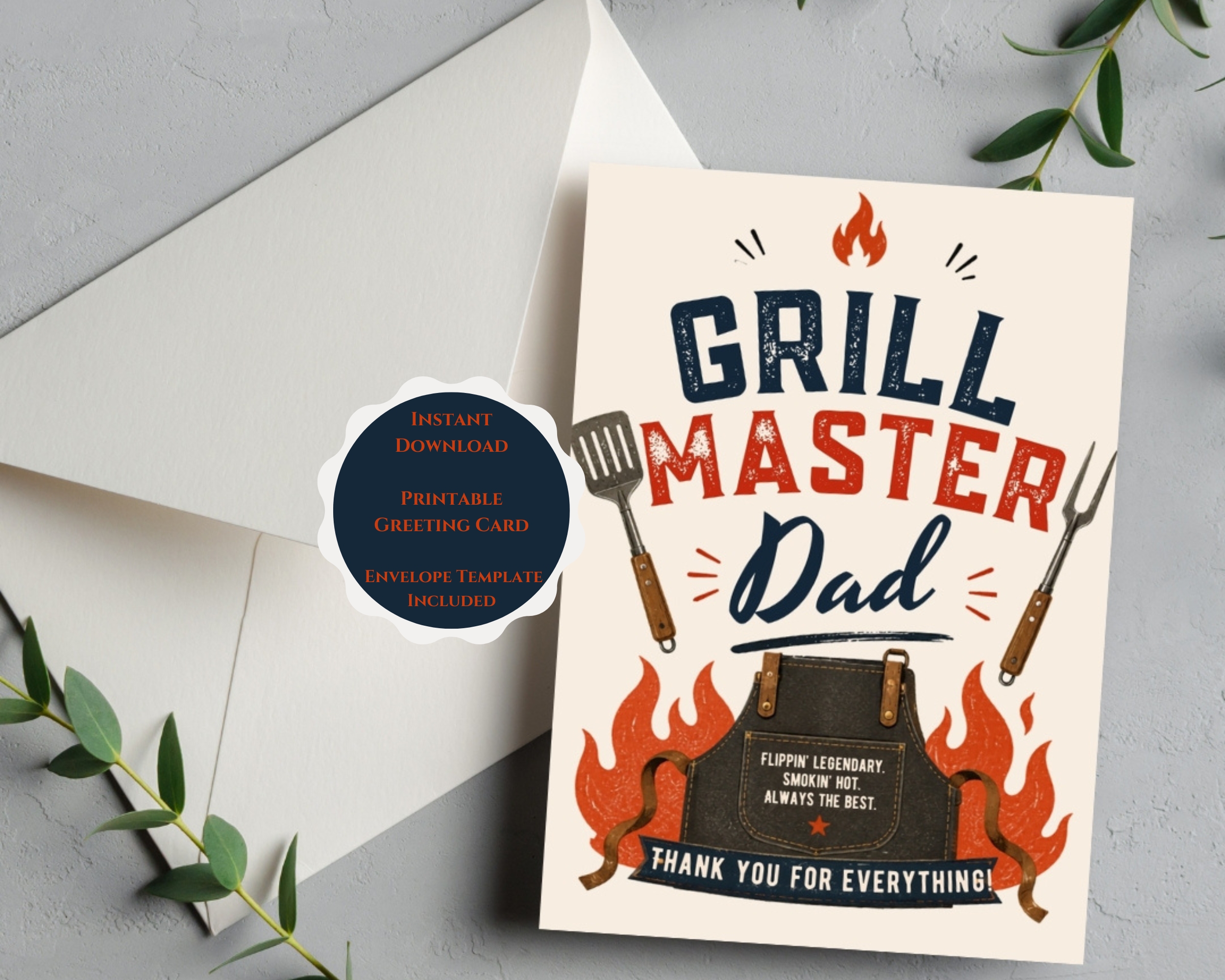 funny father's day card for dad grill master dad printable father's day greeting card instant download funny father's day card for dad grill master dad printable father's day greeting card instant download