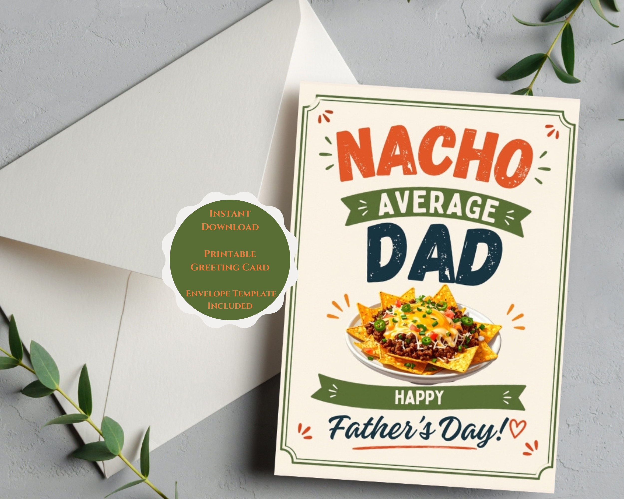 funny father's day card for dad nacho average dad printable father's day greeting card instant download funny father's day card for dad nacho average dad printable father's day greeting card instant download