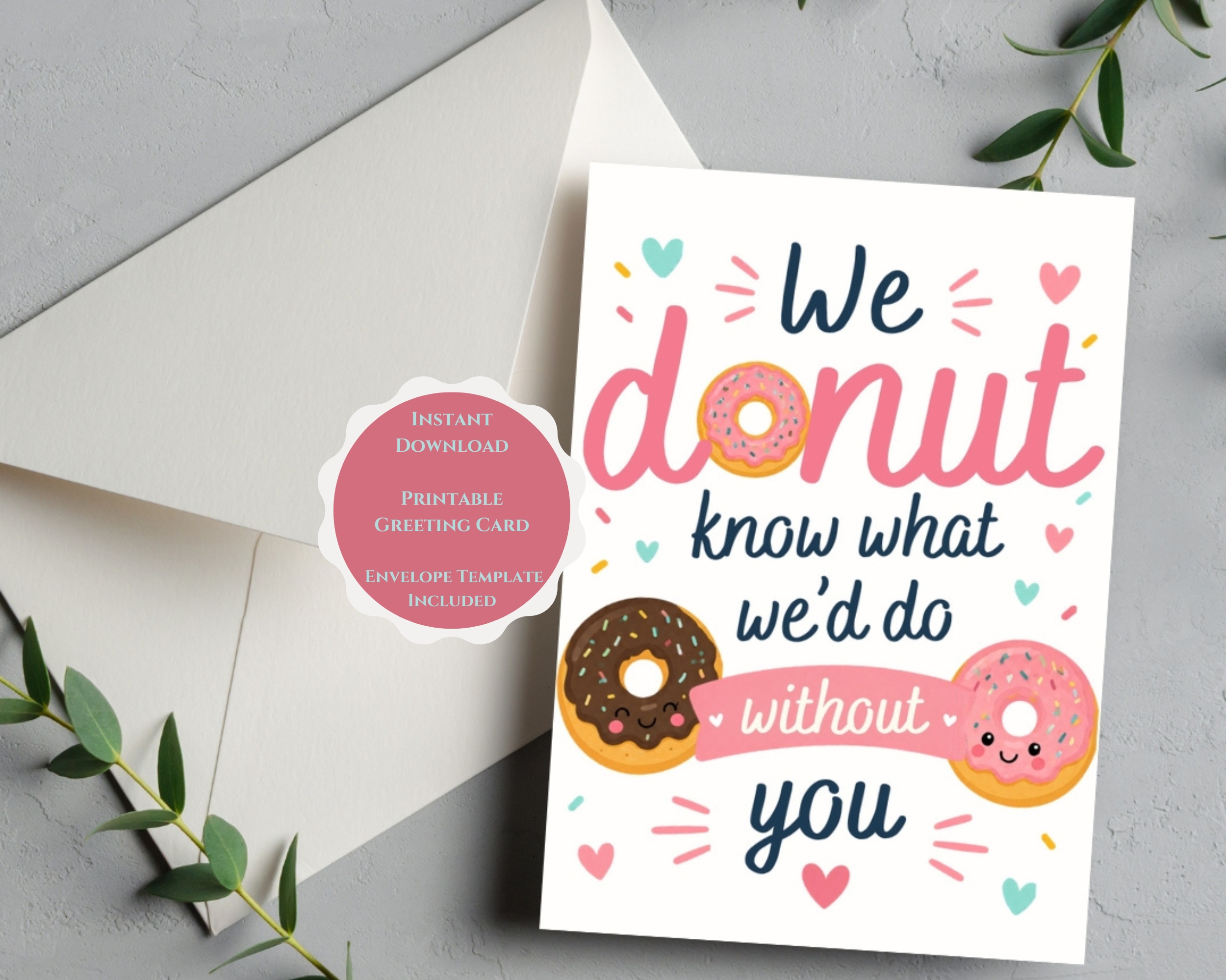 donut appreciation card for kids children's day printable greeting card thank you card instant download donut appreciation card for kids children's day printable greeting card thank you card instant download