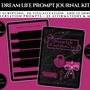 dream life prompt journal kit dream life manifestation journal prompts to manifest dream reality