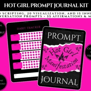 hot girl prompt journal kit hot girl manifestation journal prompts to manifest ideal self
